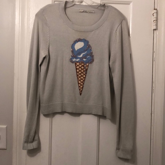 Lauren Conrad Grey Ice Cream Cone Sweater … - Picture 2 of 8